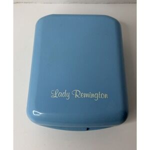 Vintage Lady Remington Electric Shaver Blue Travel Case Corded Working 1970s